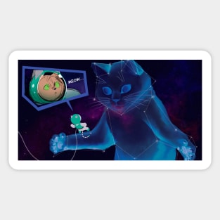 galactic cat astronaut Sticker